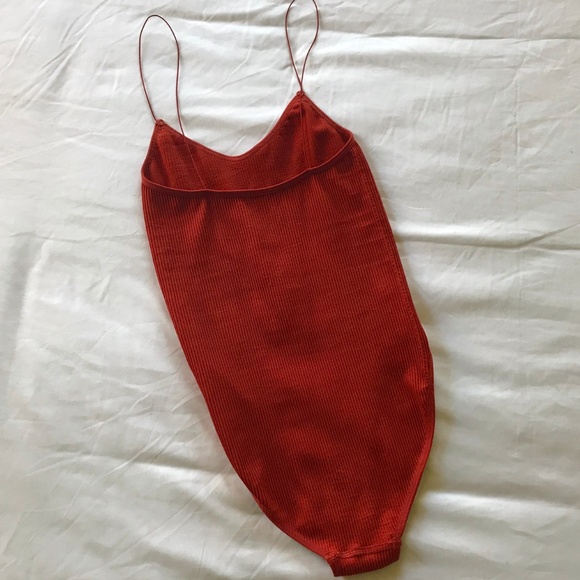 Out From Under Seamless Bungee Bodysuit in Rust - Picture 7 of 7